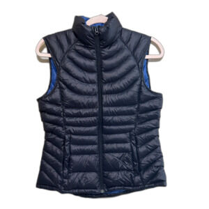 Bernardo Goose Down Vest Womens Small Black Puffer Lightweight Packable Jacket